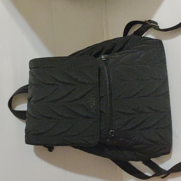 KATE SPADE ELLIE LARGE FLAP BACKPACK BLACK QUILTED - Picture 1 of 13